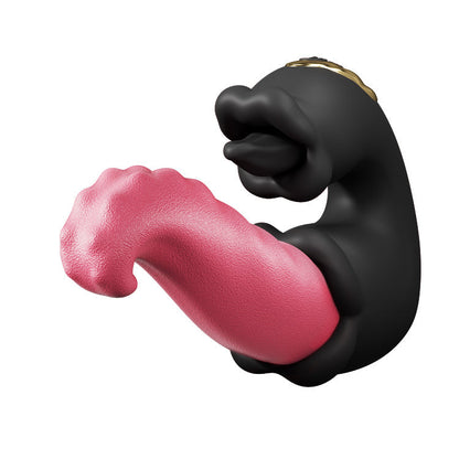 Twin Rose Thrusting Massager - Seductive Tongue Teasing & Vibration