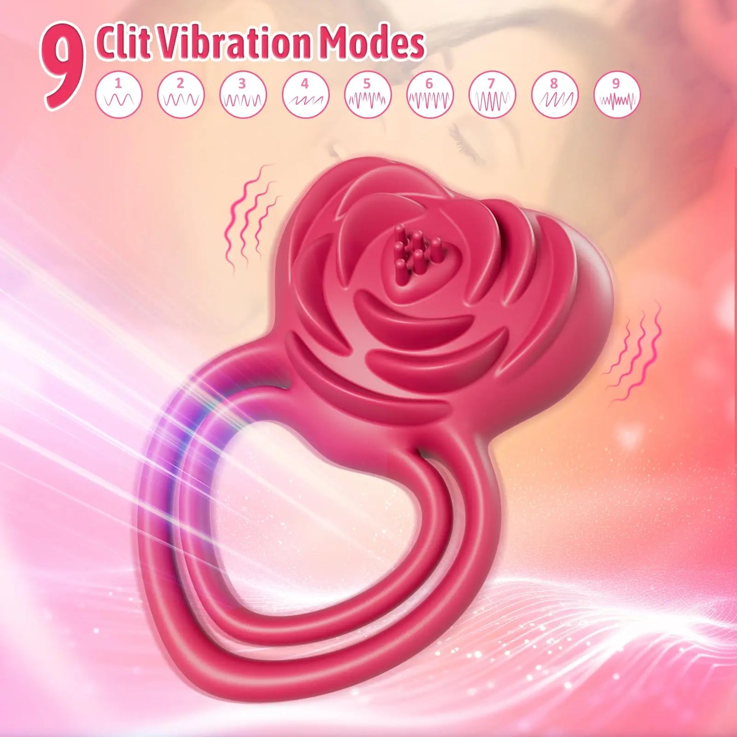 Rose-Inspired Performance Ring - Dual Stimulation for Him & Her