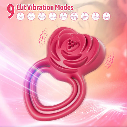 Rose-Inspired Performance Ring - Dual Stimulation for Him & Her