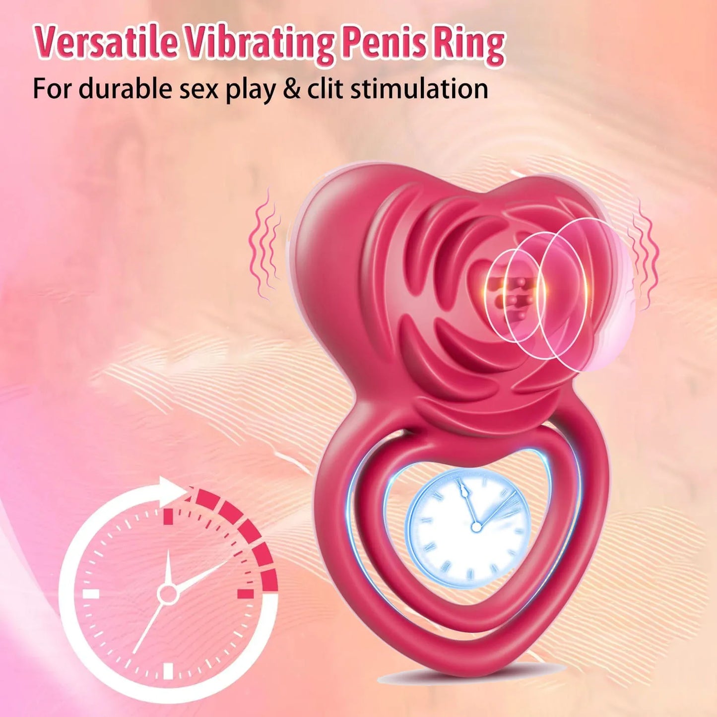 Rose-Inspired Performance Ring - Dual Stimulation for Him & Her
