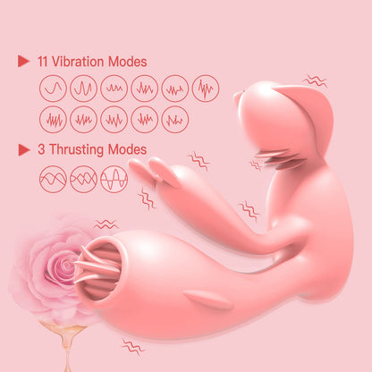 Elite 3-Motor Rabbit Massager - App-Controlled Thrusting Tech