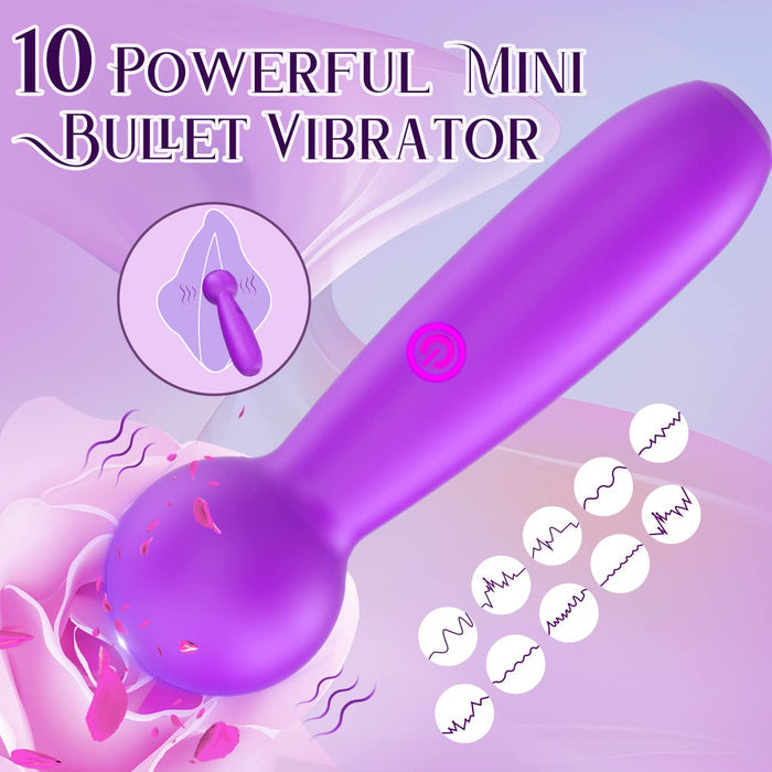 Discreet 10-Mode Mini Bullet Massager - Portable Personal Wellness