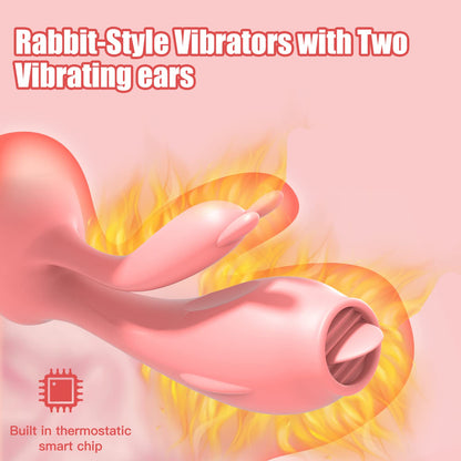 Elite 3-Motor Rabbit Massager - App-Controlled Thrusting Tech