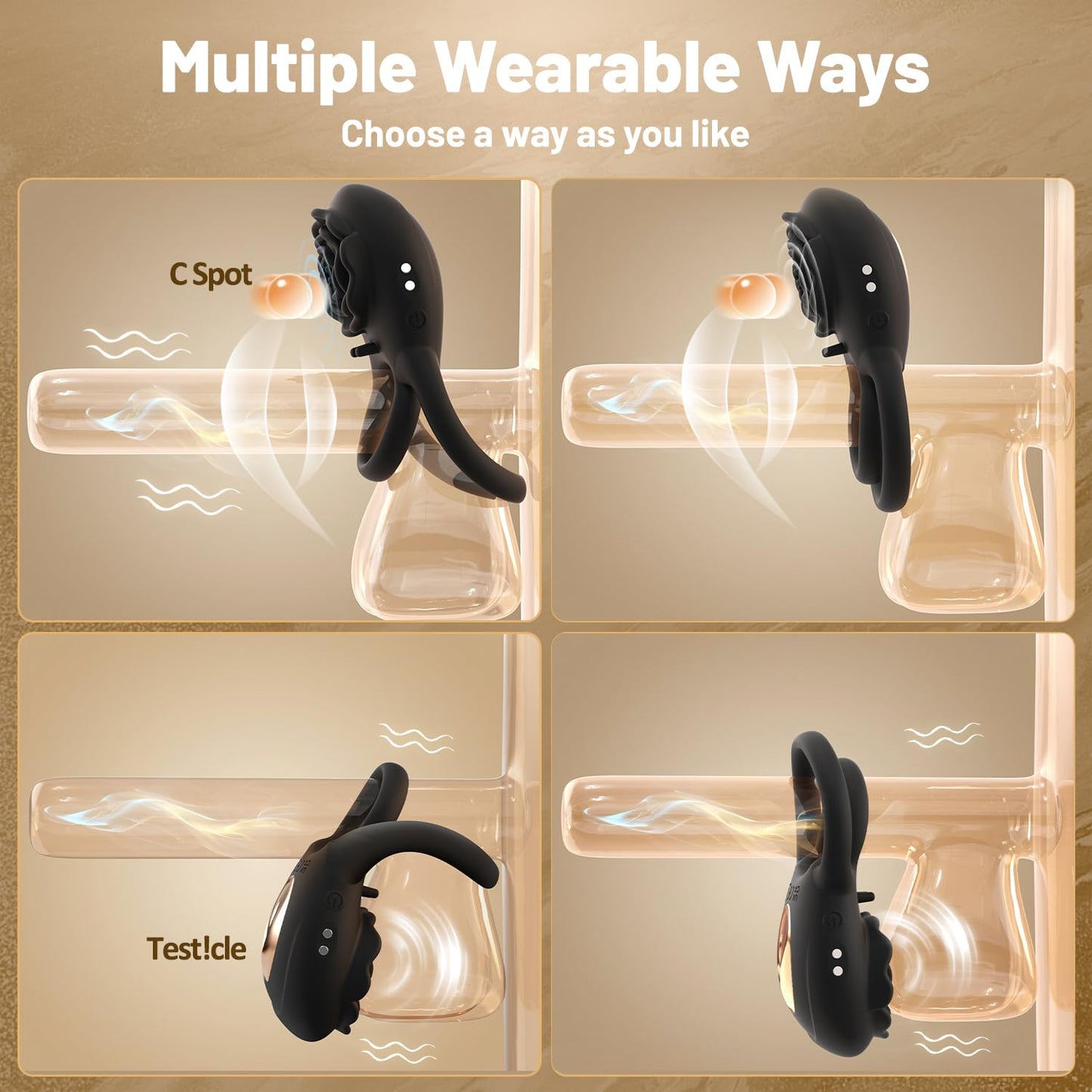 Enchanting Rose Performance Ring - Dual Stimulation Intimacy Tool