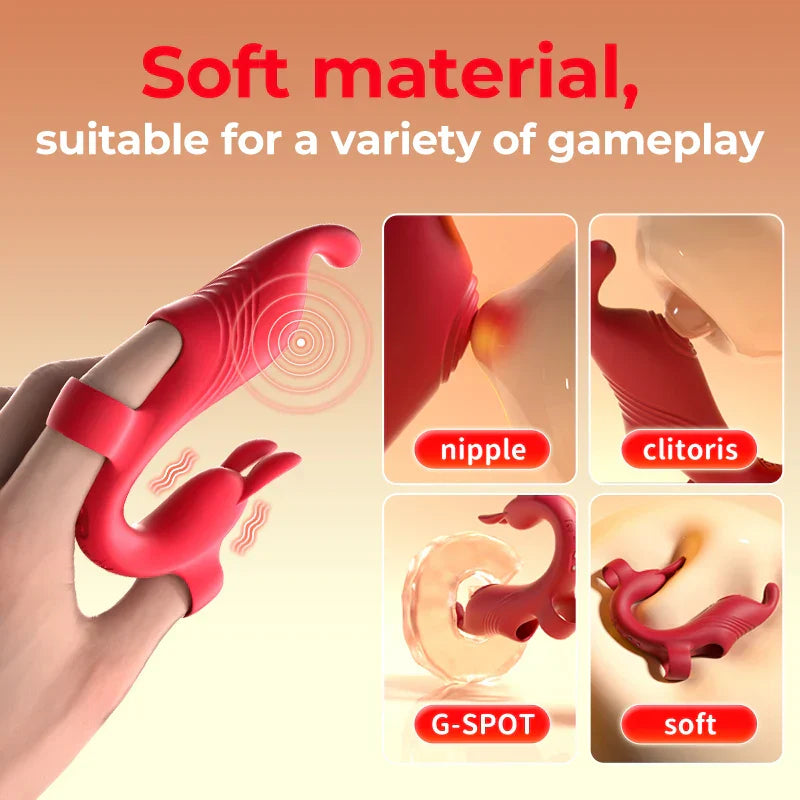 Rabbit Finger Massager - Precision Clitoral & G-Spot Stimulation Tool