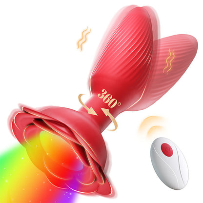 Ultimate 360° Rotating Massager - LED Lights & Wireless Remote Control