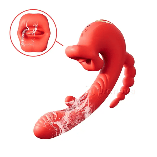 Smart 5-in-1 Multi-Zone Massager - App-Controlled Lick, Suck & Vibe Tech