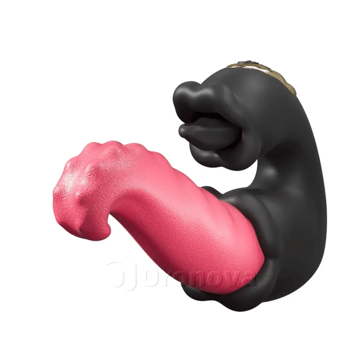 Elite Dual Rose Massager - Thrusting Shaft & Licking Tongue Stimulation
