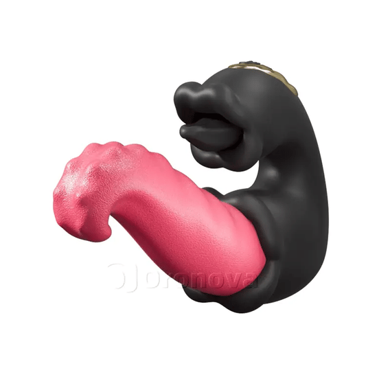 Elite Dual Rose Massager - Thrusting Shaft & Licking Tongue Stimulation