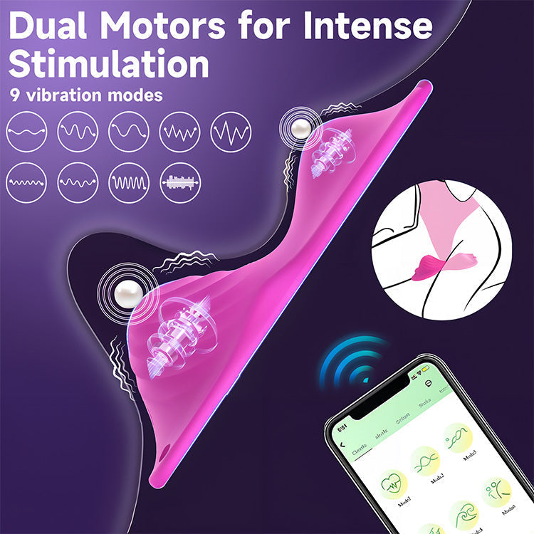 Smart Dual-Motor Wearable Massager - High-Intensity App Control