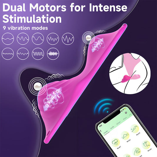 Smart Dual-Motor Wearable Massager - High-Intensity App Control