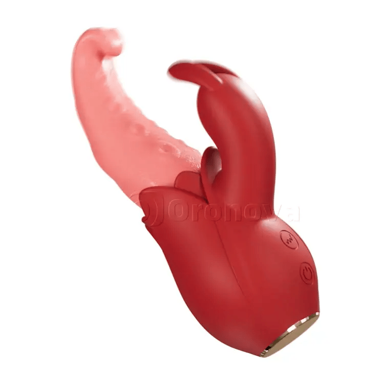 Whisper-Quiet 10-Mode Tongue Massager - Dual-Point Intimate Stimulation
