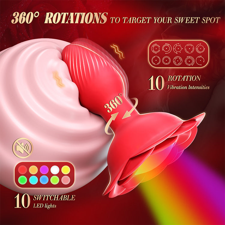 Ultimate 360° Rotating Massager - LED Lights & Wireless Remote Control