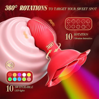 Ultimate 360° Rotating Massager - LED Lights & Wireless Remote Control
