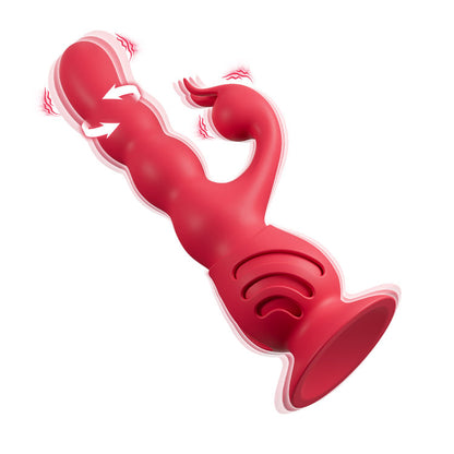 Hands-Free Suction Cup Massager - Dual Stimulation Waterproof Wellness