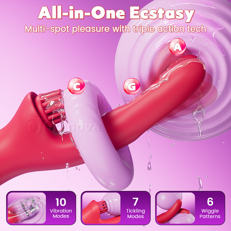 Ultimate 3-in-1 Rabbit Massager - Precision Tickling Vibration Tech