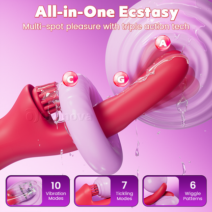 Ultimate 3-in-1 Rabbit Massager - Precision Tickling Vibration Tech
