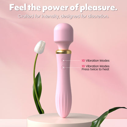 Luxurious Wand Massager - Integrated Warming & Vibrating Wellness