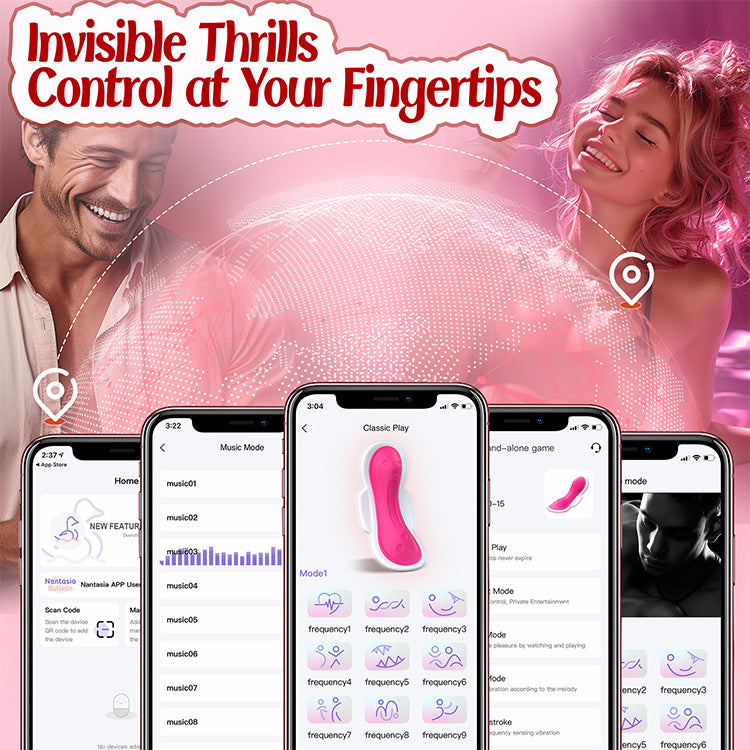Discreet App-Controlled Panty Massager - Remote Intimacy for Couples