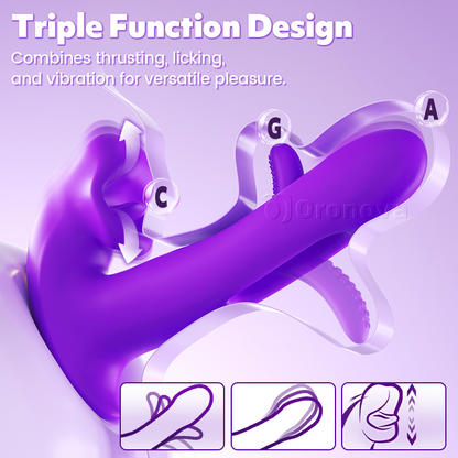 Ultimate G-Spot Massager - Combined Thrusting, Licking & Vibrating Power