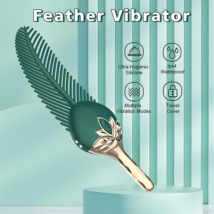 Discreet 10-Mode Feather Massager - Silent & Powerful Wellness