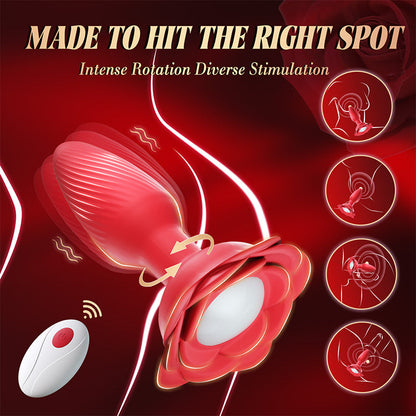 Ultimate 360° Rotating Massager - LED Lights & Wireless Remote Control