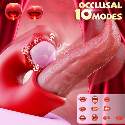 Ultimate 3-in-1 Rose Massager - G-Spot, Clit & Tongue Stimulation Tool
