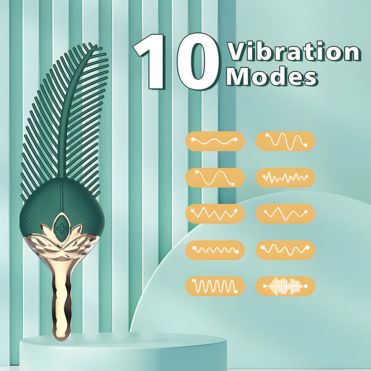 Discreet 10-Mode Feather Massager - Silent & Powerful Wellness
