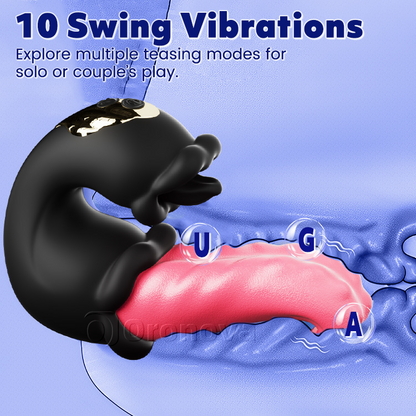 Elite Dual Rose Massager - Thrusting Shaft & Licking Tongue Stimulation