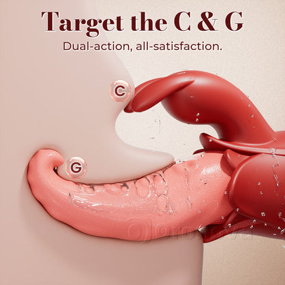 Whisper-Quiet 10-Mode Tongue Massager - Dual-Point Intimate Stimulation
