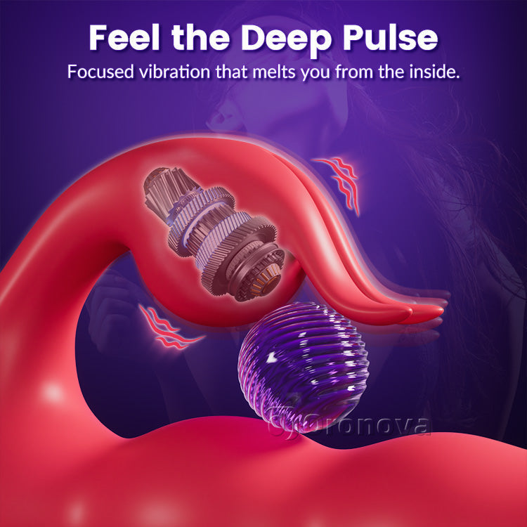 Hands-Free Suction Cup Massager - Dual Stimulation Waterproof Wellness