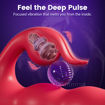 Hands-Free Suction Cup Massager - Dual Stimulation Waterproof Wellness