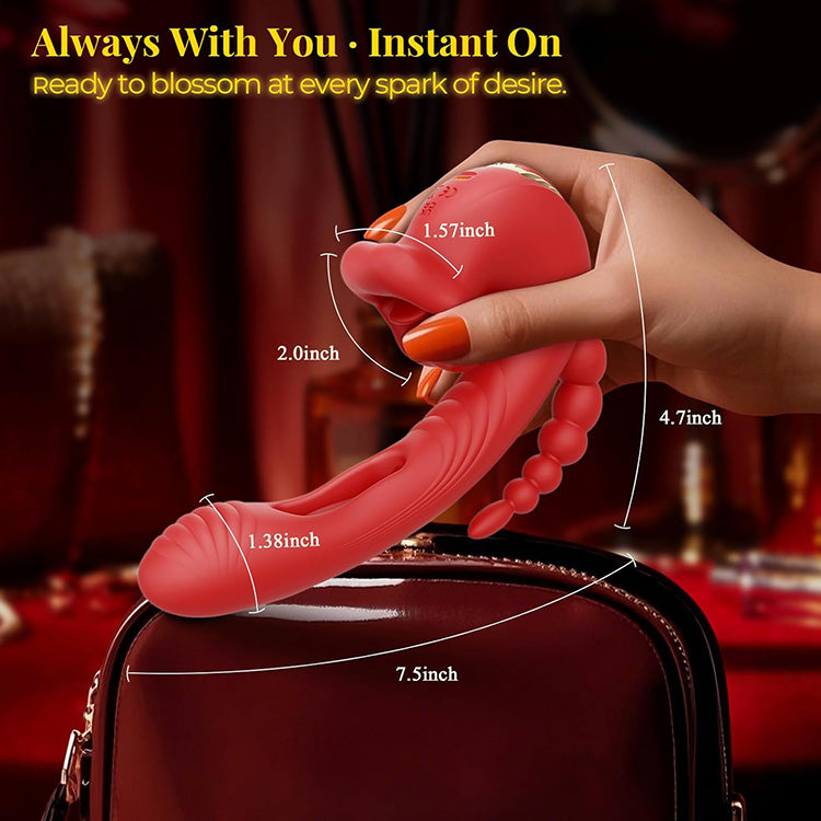 Smart 5-in-1 Multi-Zone Massager - App-Controlled Lick, Suck & Vibe Tech