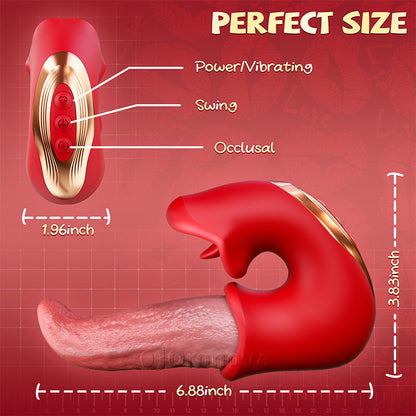Ultimate 3-in-1 Rose Massager - G-Spot, Clit & Tongue Stimulation Tool