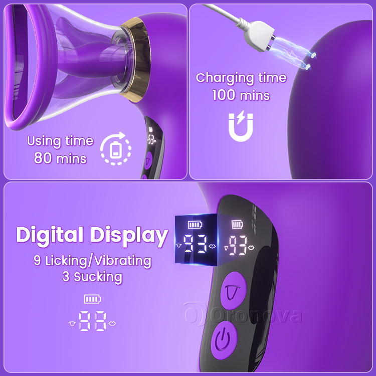 Premium 5-in-1 Sucking Massager - Advanced LCD Display Technology