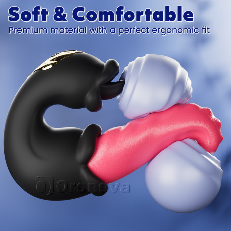 Elite Dual Rose Massager - Thrusting Shaft & Licking Tongue Stimulation