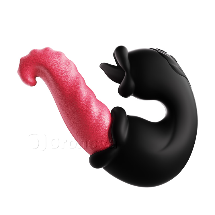 Elite Dual Rose Massager - Thrusting Shaft & Licking Tongue Stimulation