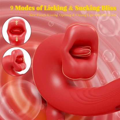 Smart 5-in-1 Multi-Zone Massager - App-Controlled Lick, Suck & Vibe Tech
