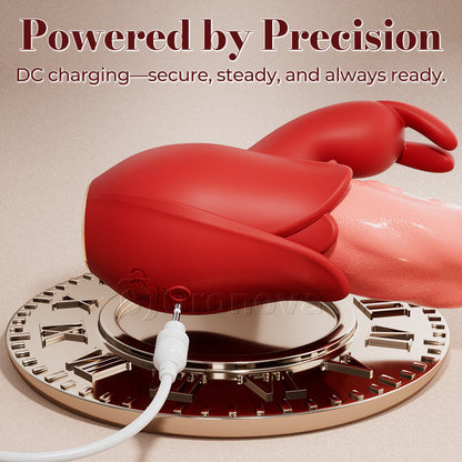 Whisper-Quiet 10-Mode Tongue Massager - Dual-Point Intimate Stimulation