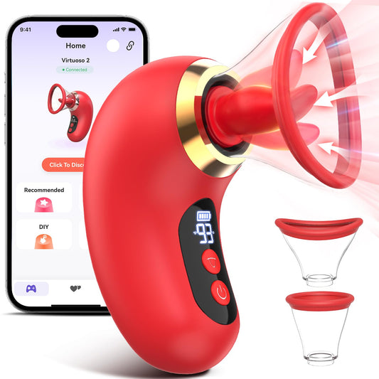 Premium 5-in-1 Rose Sucking Massager - G-Spot & Clit Stimulation with LCD
