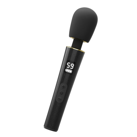 Compact 9-Mode Wand Massager - Multi-Speed Wellness Tool with LED Display