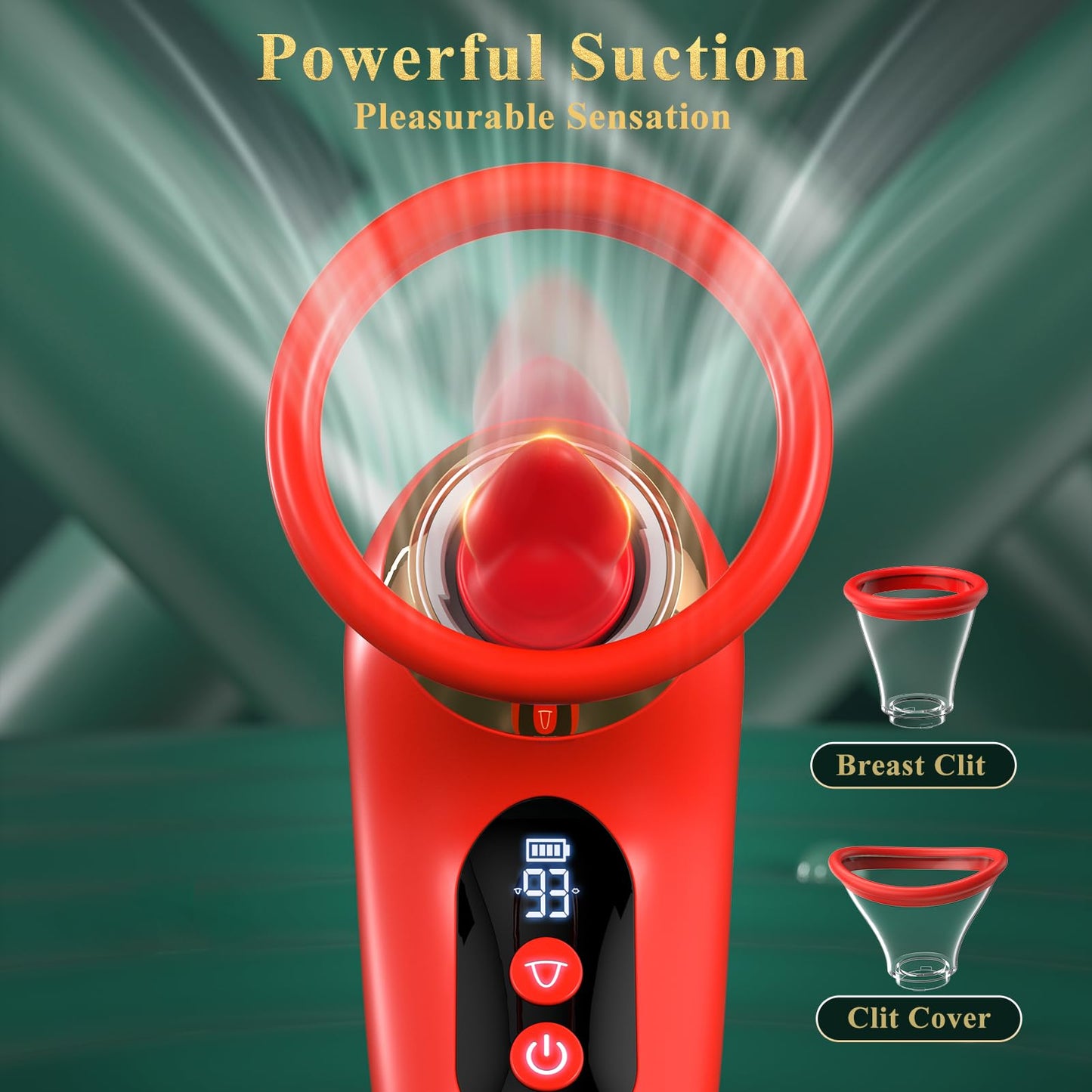 Premium 5-in-1 Rose Sucking Massager - G-Spot & Clit Stimulation with LCD
