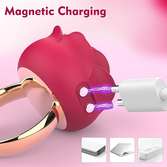 Luxurious 10-Mode Rose Silicone Massager - Rechargeable Clitoral Wellness