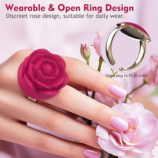 Luxurious 10-Mode Rose Silicone Massager - Rechargeable Clitoral Wellness
